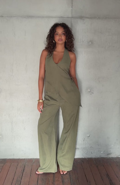 Pantalon En Lin